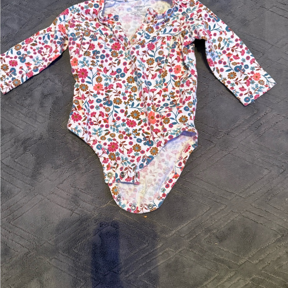 Carter's Multicolor Floral Long Sleeve Bodysuit